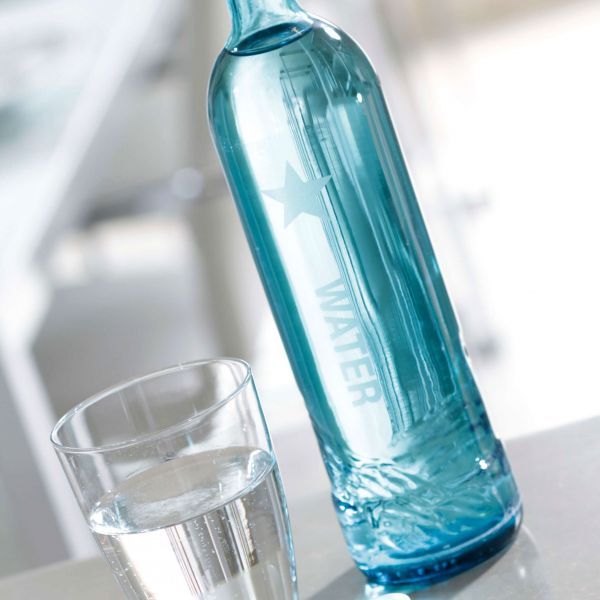 Water Bottle and glas