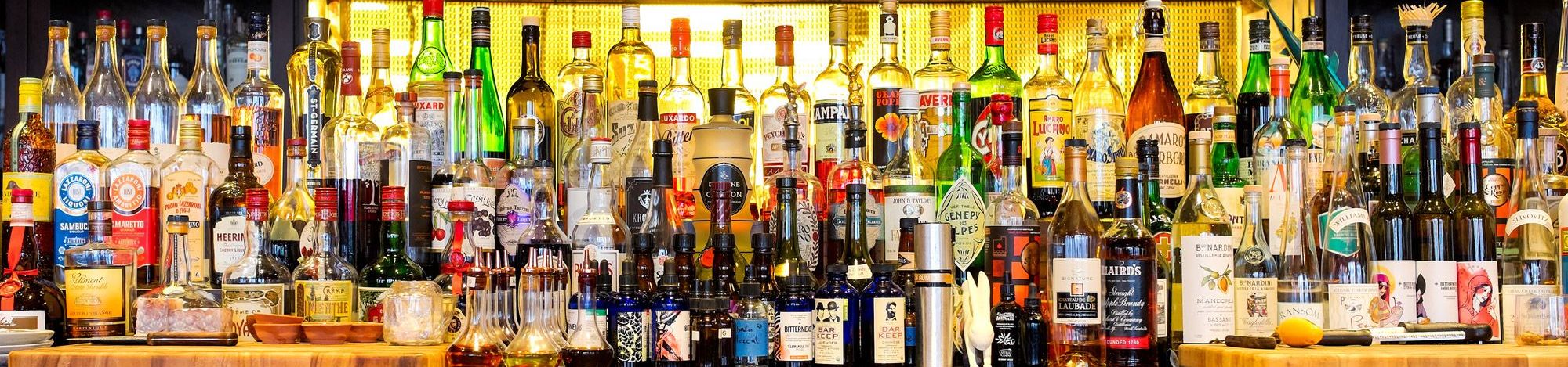 Liquor bottles