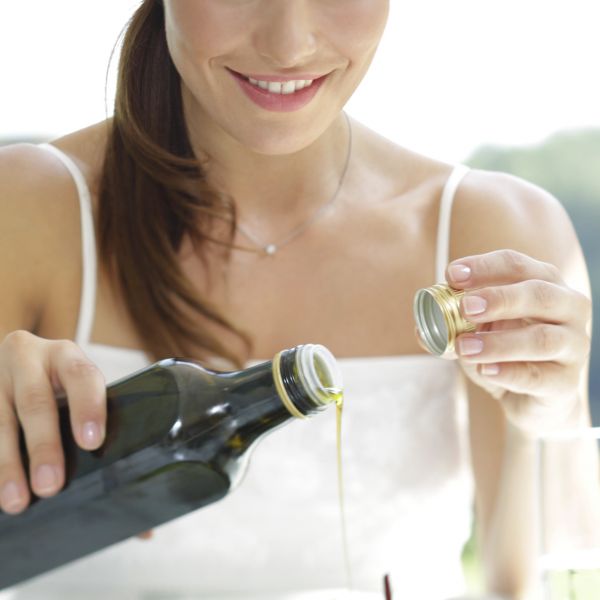 Woman with oil and salat