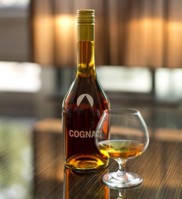 Cognac and Cognac Glass on table